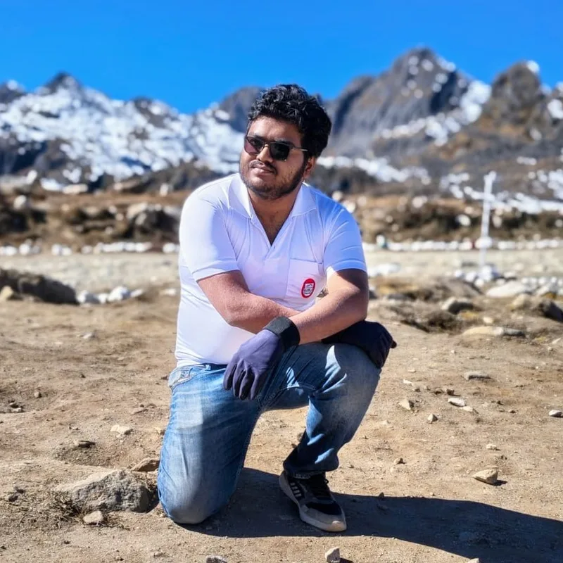 Adityarup Laha at Bum La Pass